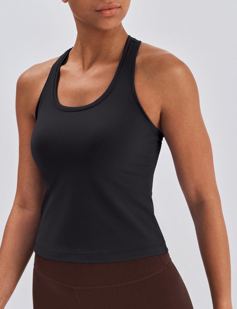 K-Swiss Women's Yoga Tank Tops - Wortkout Top Racerback Sleeveless Waist-Length Slim Fit Gym Athletic Tanks