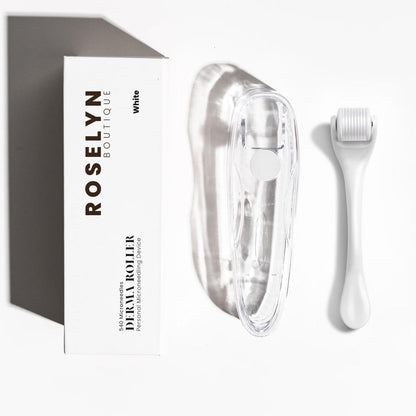 ROSELYNBOUTIQUE Derma Roller for Hair Beard Facial Skin Face 540 Titanium Microneedle - At-Home Beauty Instrument - Holiday Gift for Men Women