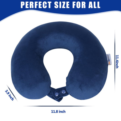 SAIREIDER Neck Pillows for Travel-Head Neck Support Travel Pillow for Traveling, Car, Home, Office Adjustable(Navy Blue)