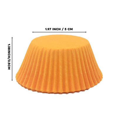 Mombake Premium Orange Greaseproof Cupcake Liners Muffin Paper Baking Cups Standard Size, 100-Count