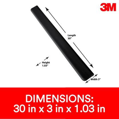 3M Gel Wrist Rest for Standing Desks, Wraps Around Edge of Desk for Comfort, Non-Slip Back Stays in Place (WR200B)