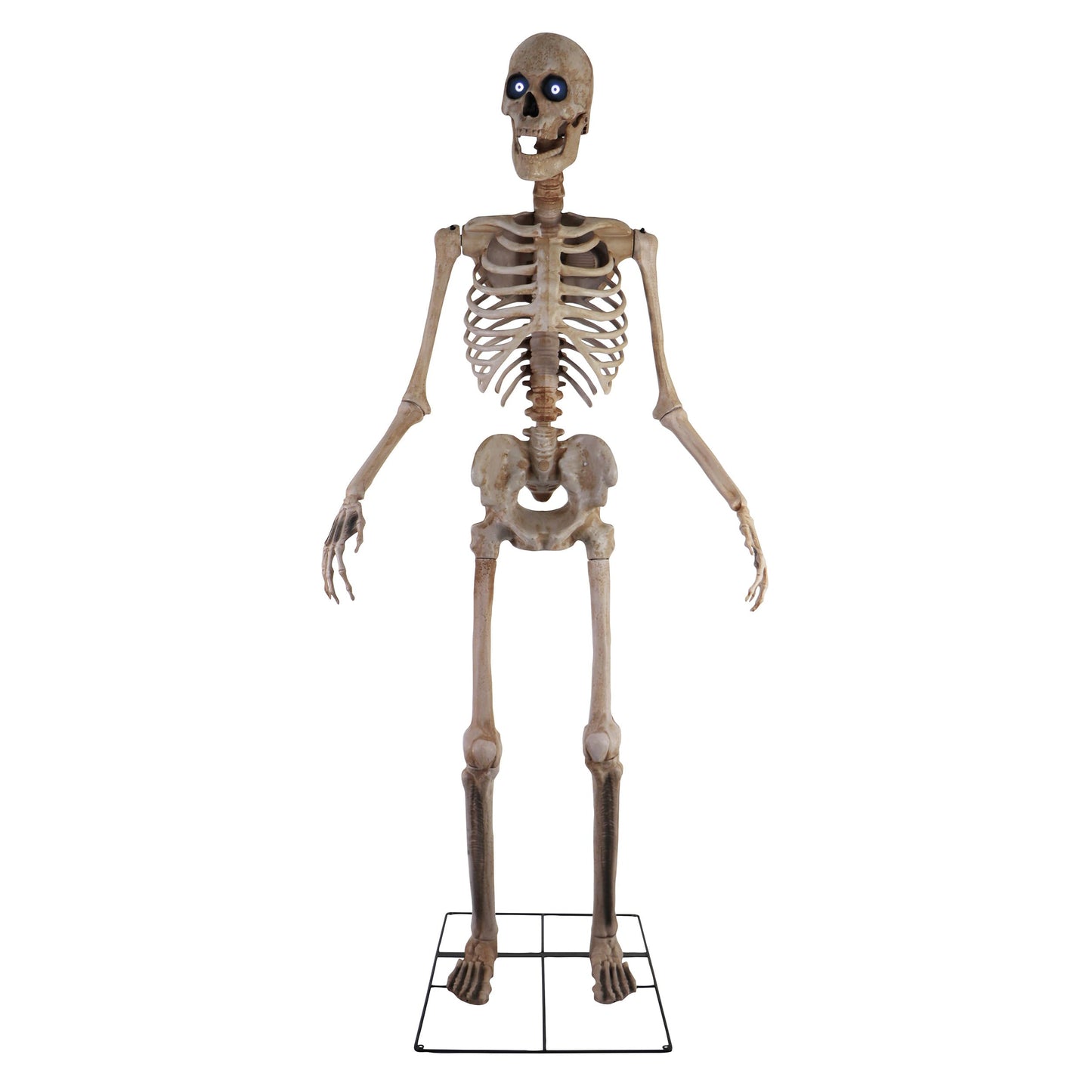 Haunted Hill Farm Motion-Activated 8-Ft. Tall Towering Skeleton, Plug-in Talking Scare Prop Animatronic for Indoor or Covered Outdoor Creepy Halloween Decoration