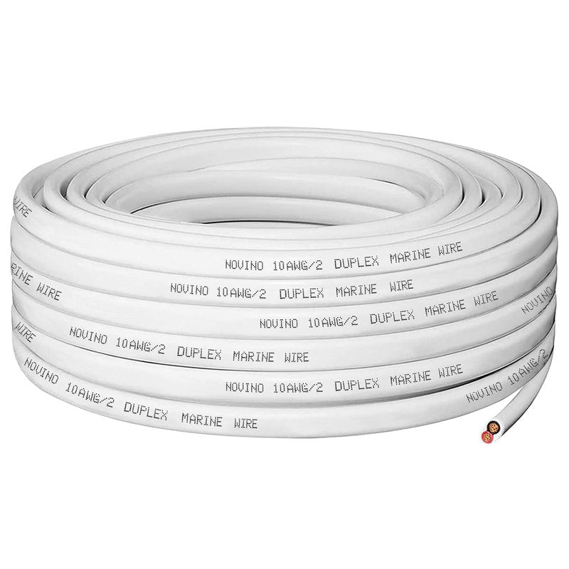 10 Gauge Marine Wire 10 AWG Duplex Marine Grade Wire,20ft Tinned Copper Electrical Cable for Boat/Automotive/RV/Camper/Trailer Outdoor Use