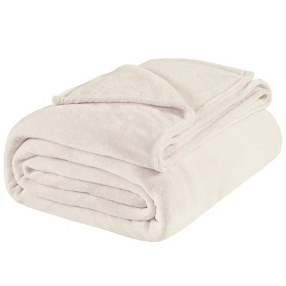 BEDELITE Fleece Blanket Beige Throw Blankets for Couch & Bed, Luxury Plush Cozy Fuzzy Blanket 50" x 60", Super Soft Warm Lightweight Throw Blanket for Travel Camping