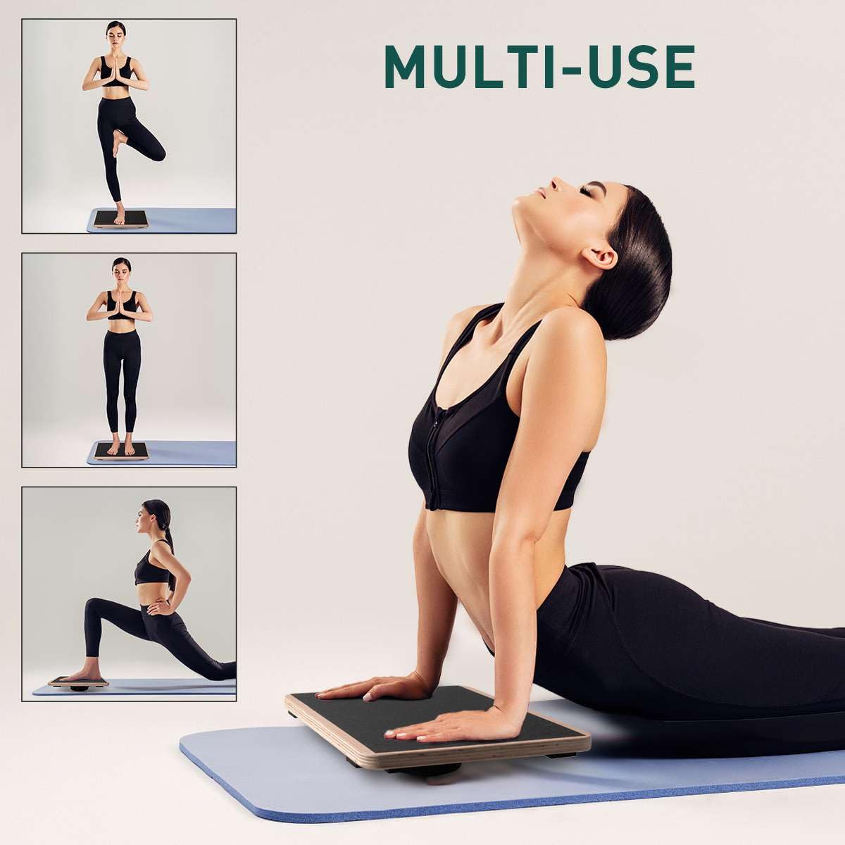 360 Degree Rotation Balance Board Wobble Board Anti-Slip Balance Boards for Adults Wooden Rocker Board Balance Board for Physical Therapy Standing Desk Core Strength