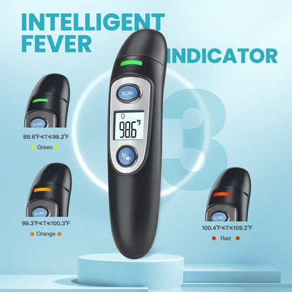 Ear Thermometer for Adults and Kids, Digital Accurate Ear and Forehead Thermometer with Fever Alarm, 1 Second Fast Result, Easy to use, 2 in 1 Mode