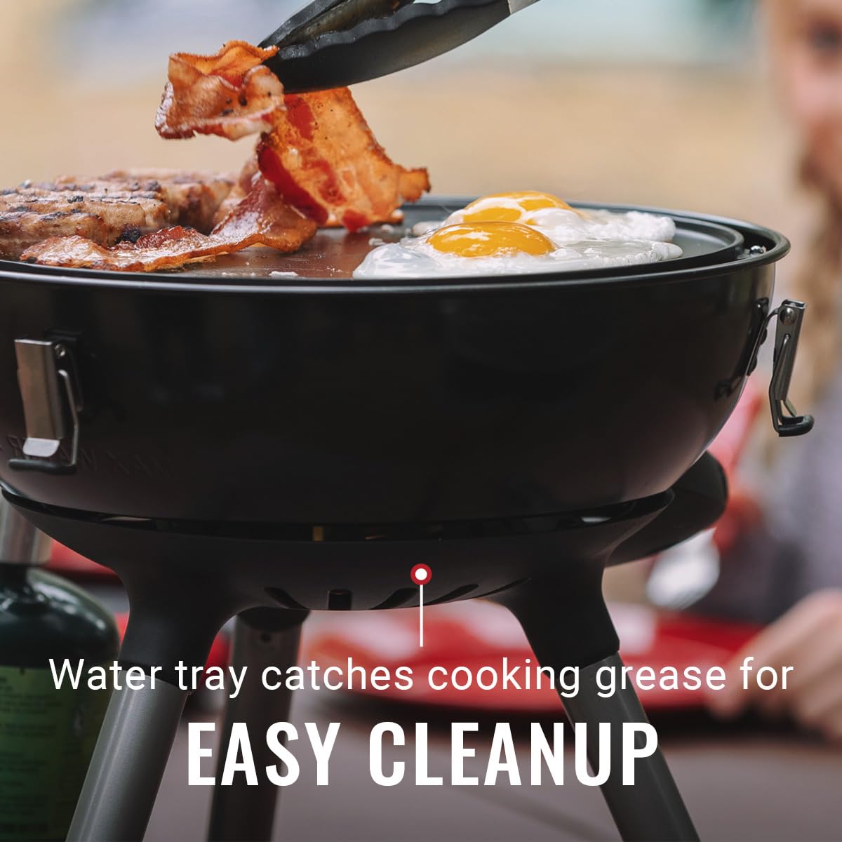 Coleman 4-in-1 Portable Propane Grill with 4 Cooking Attachments, Grill/Stove/Griddle/Wok with 7000 BTUs of Power for Grilling, Tailgating, Camping, BBQ, & More