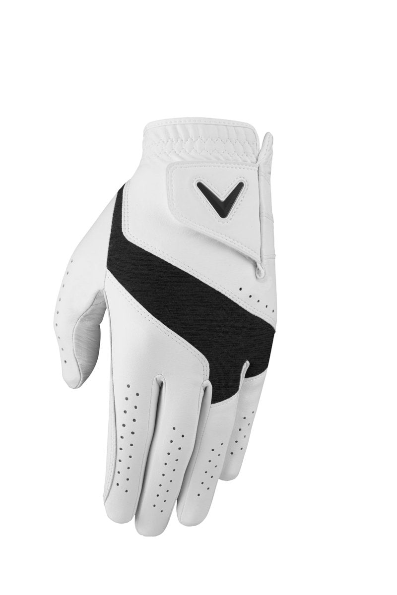 Callaway Golf Fusion Glove (Standard, XX-Large, White/Charcoal, Worn on Left Hand)
