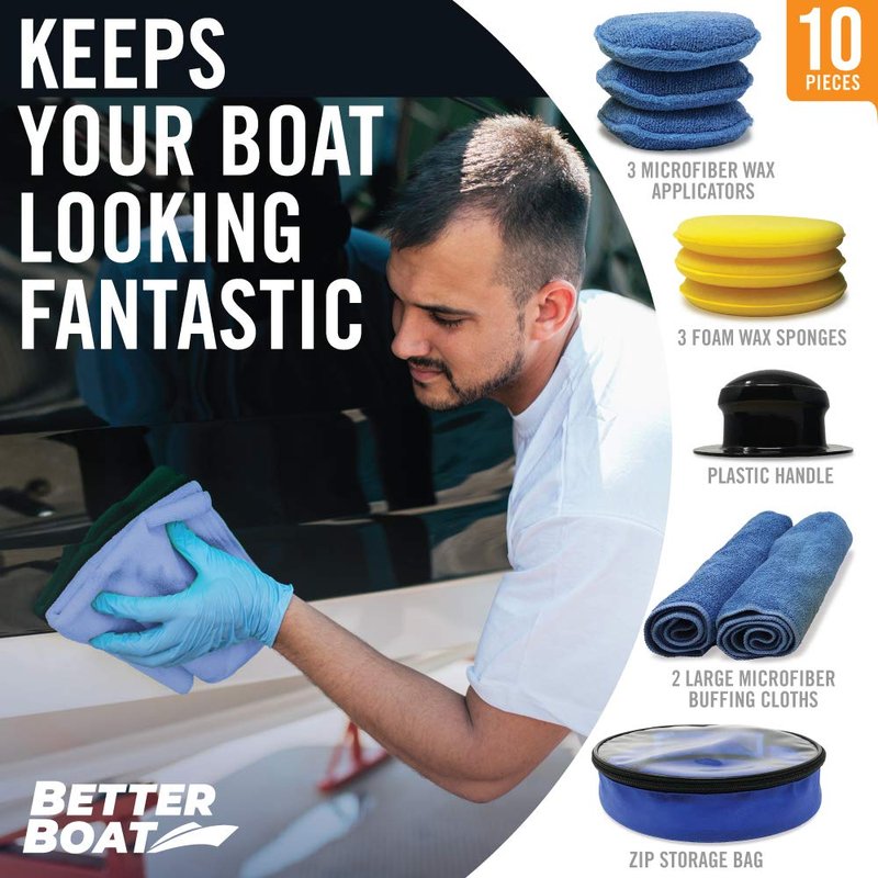 Microfiber Wax Applicator Pads, Soft Foam Hand Polish Sponges and Cloth Buffers, Bulk Waxing and Detailing Set for Boats and Cars, Polishing Application Pack