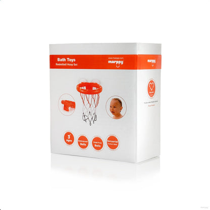 Bath Toys – Bathtub Basketball Hoop for Toddlers, Kids, Boys and Girls | 4 No-Hole Balls & Strong Suction Cups | Fun Basketball Bath Toy for Toddlers