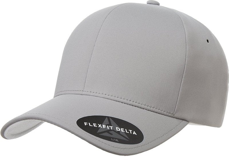 Flexfit Men's Delta Seamless Baseball Cap, Silver, Small-Medium