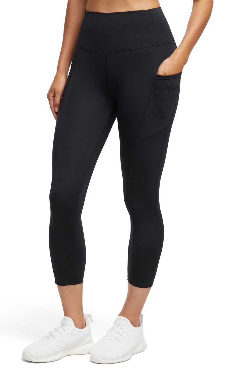 Marika Women's 20" Malina Mesh Pocket Capri, Black, X-Large