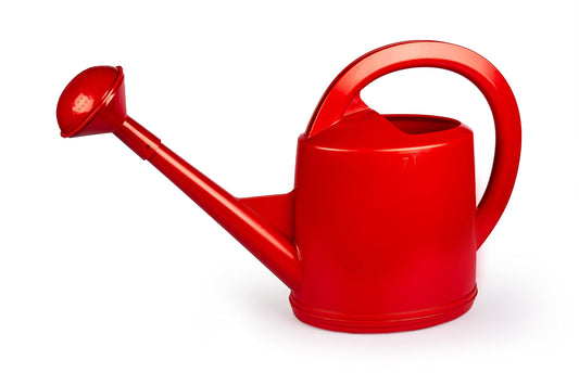 Consolidated Plastics Durable Swiss Watering Can with UV Protection, Ergonomic Handle for Indoor/Outdoor Gardening, Made in Switzerland (7 Liter, Red)