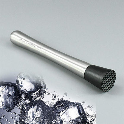 Food-Grad 304 Stainless Steel Cocktail Muddler and Mixing Spoon Home Bar Tool Set -Dishwasher Safe - Create Delicious Mojitos and Other Fruit Based Drinks (8 inch)