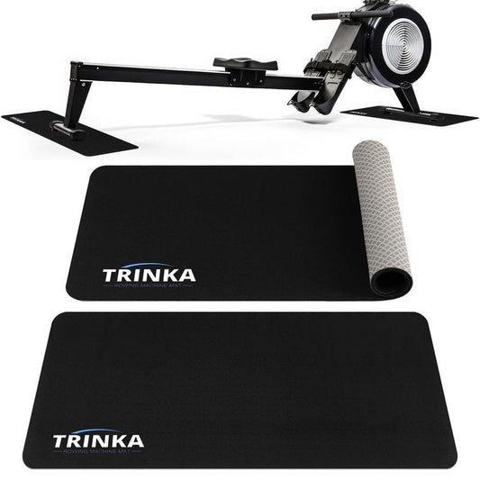 2PCS Rowing Machine Mats, 30"x12" Non-Slip Mat Protect Hardwood Floor Carpet, Fitness Equipment Mat Compatible with Row & Concept 2 Rowing Machine, Peloton Bike, Stationary Spin Bike