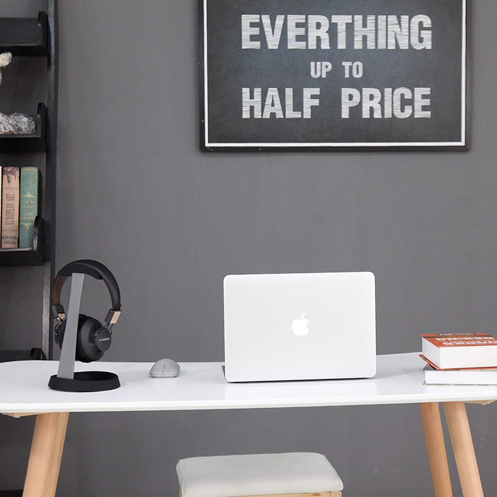 Avantree Metal & Silicone Headphone Stand Hanger with Cable Holder, Black Desk Earphone Mount Rack for Sennheiser, Sony, Bose, Beats Gaming Headset Display, Fancy Music Studio Accessories - HS102