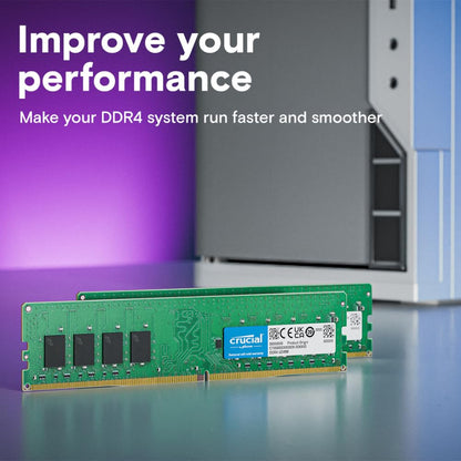 Crucial DDR4 RAM 16GB 3200MHz CL22, Desktop Computer Memory (or 2933MHz, 2666MHz) - CT16G4DFRA32A
