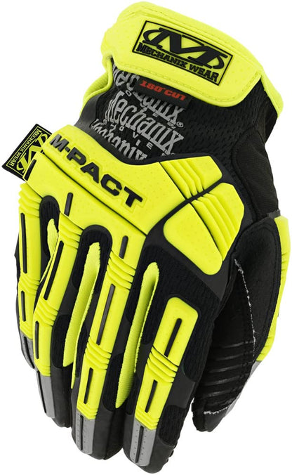 Mechanix Wear: Hi-Viz M-Pact E5 Work Gloves - Cut Resistant, Touch Capable, Impact Protection (X-Large, Fluorescent Yellow)