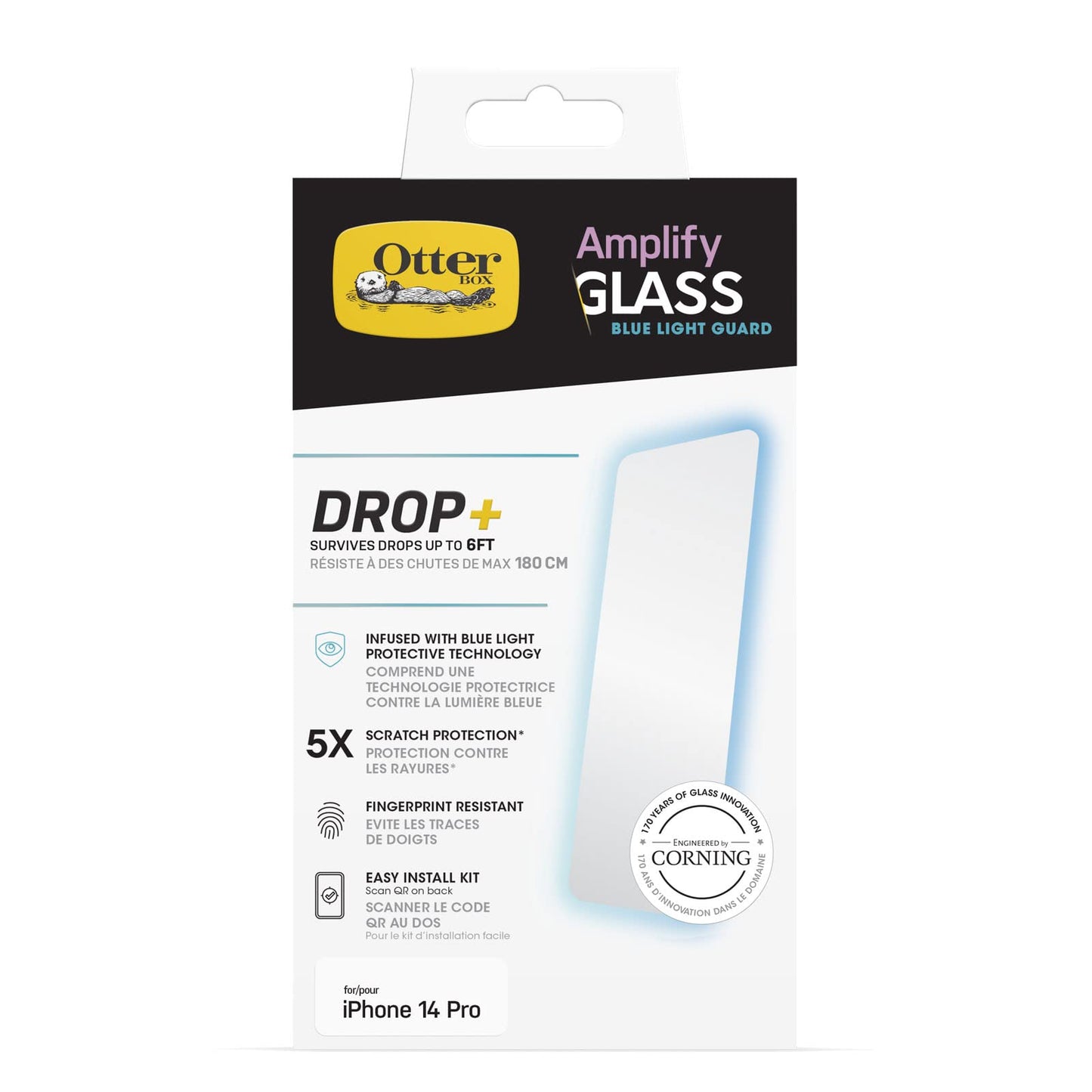 OtterBox TRUSTED GLASS Screen Protector for iPhone 14 Pro (ONLY), Flawless Touch Response, Fingerprint Resistant, Precision Fit, Vibrant Clarity