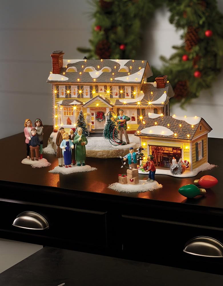 Department 56 Snow Village National Lampoons Christmas Vacation the Griswold Holiday House Lit Building, 7.48 Inch, Multicolor