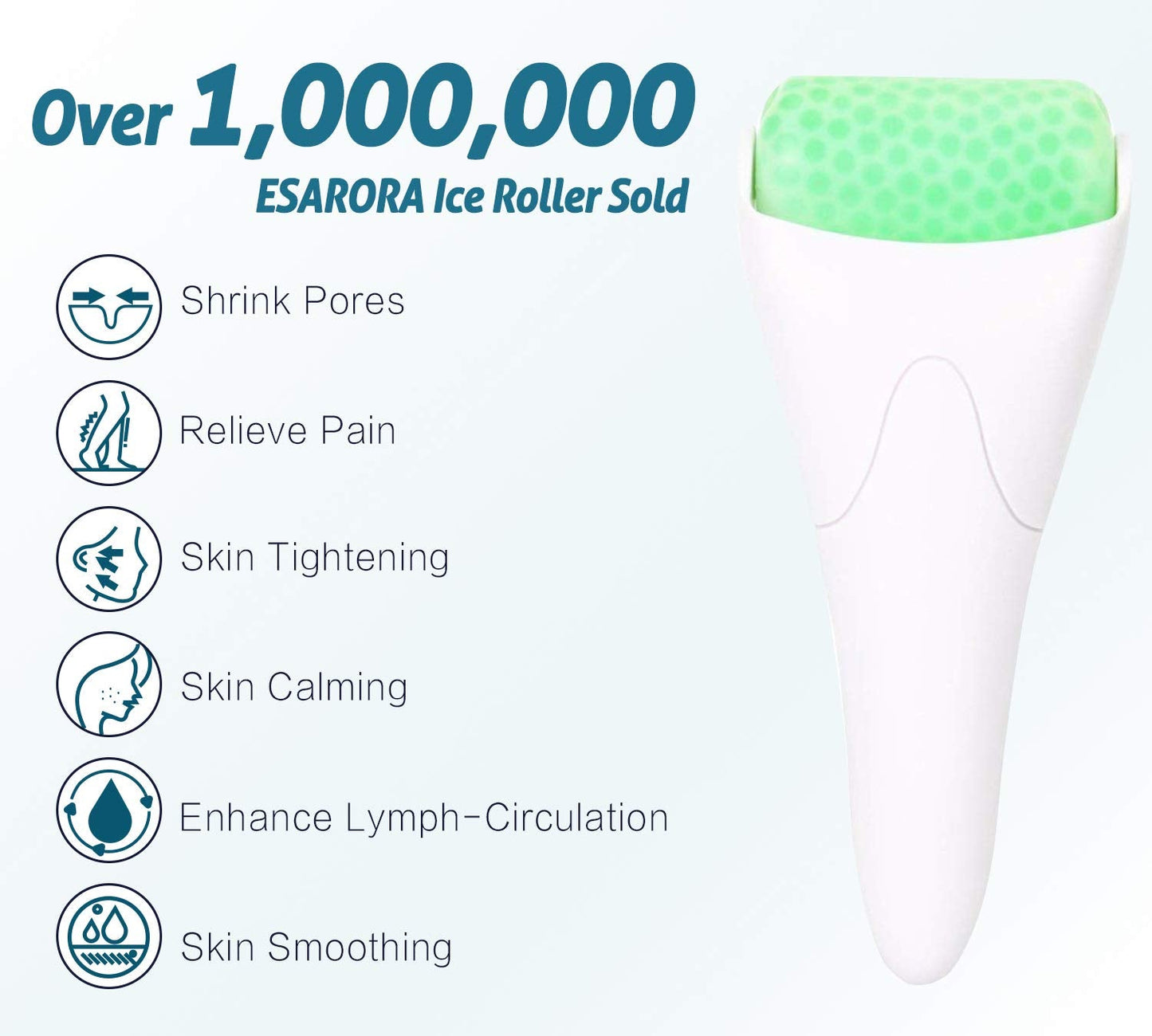 ESARORA Ice Roller for Face & Eye, Puffiness, Migraine, Pain Relief and Minor Injury, Skin Care Products