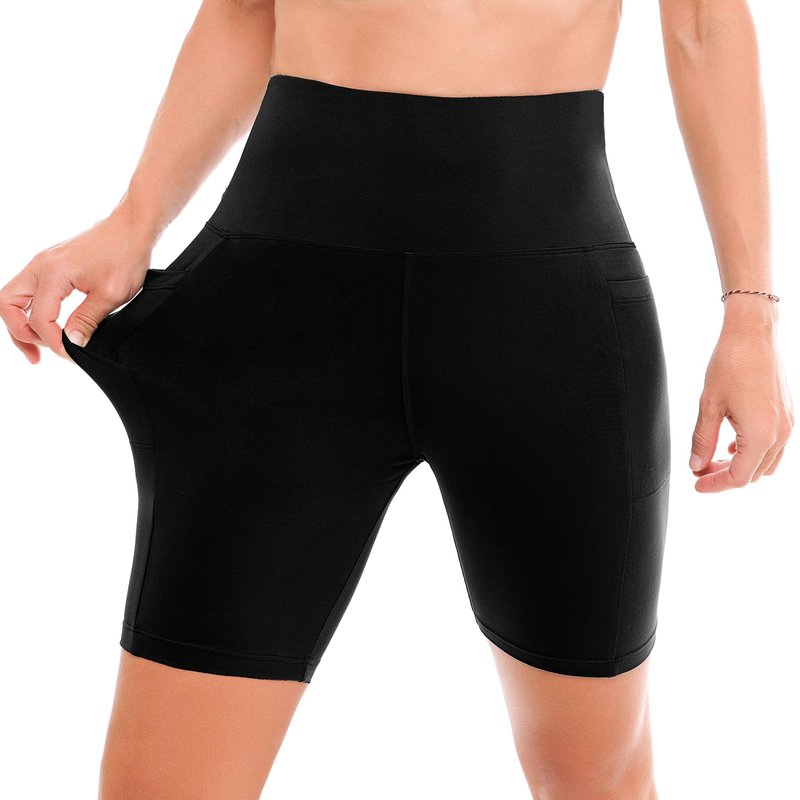 Ipletix Biker Shorts with Pockets for Women - 6'' High Waisted Womens Yoga Gym Athletic Running Workout Shorts Pink LXL