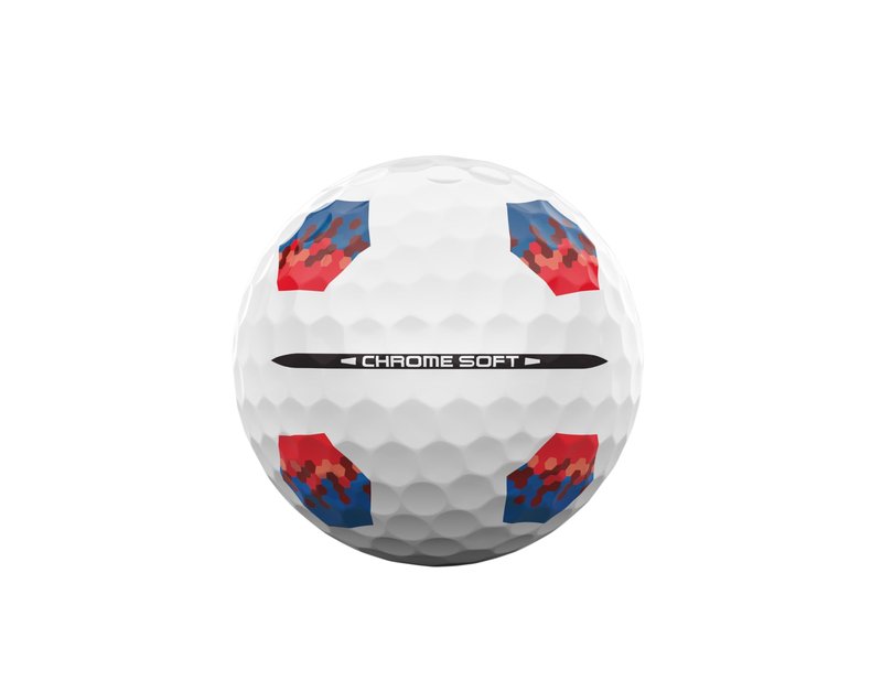 Callaway Golf Chrome Soft 2026 Golf Balls(Tru Track Blue/Red,One Dozen)