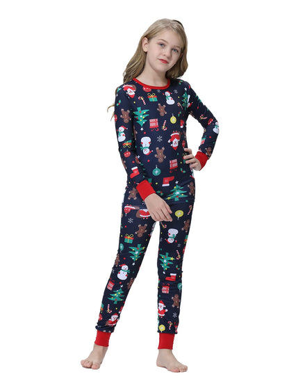 MyFav Family Matching Christmas Pajamas Set Xmas Gift PJS Set Holiday Sleepwear, Women-XS
