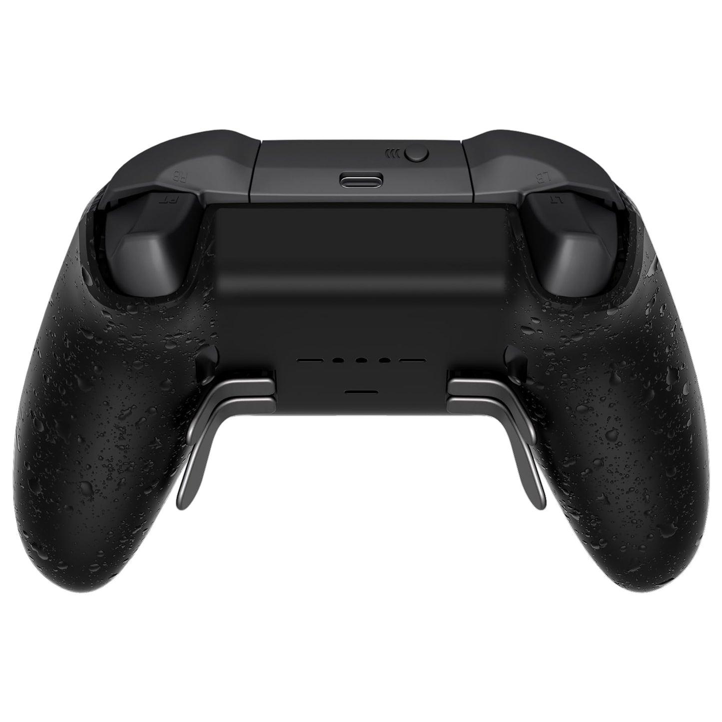 eXtremeRate Replacement Bottom Shell Case for Xbox Elite Series 2 Controller, Textured Black Non-Slip Back Housing Shell, 3D Splashing Cover for Xbox Elite Series 2 Core Wireless Controller Model 1797