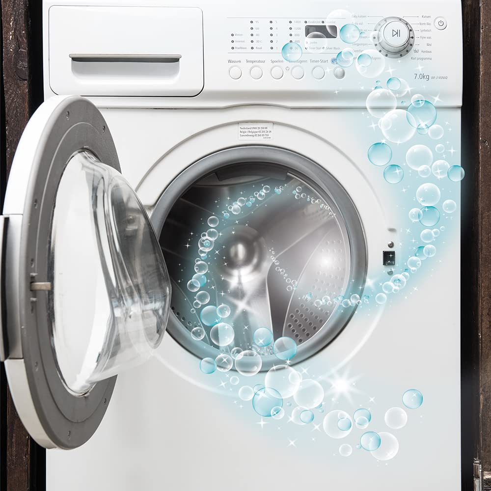 HG Washing Machine Cleaner & Odour Freshener, Washer Cleaning Service Liquid Deodouriser & Descaler, Cleans & Removes Unpleasant Smells, Heavy Duty Professional Formula – 550g (657055106)