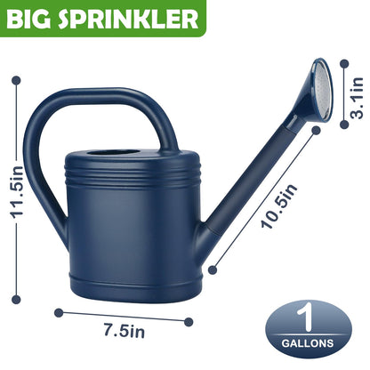 1 Gallon Watering Can for Indoor Plants, Garden Watering Cans for Outdoor Plant House Flower, Modern Plant Watering Can Large Long Spout with Sprinkler Head