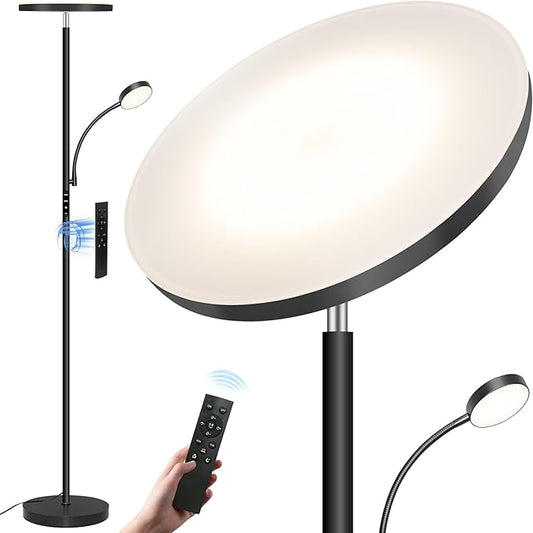 Floor Lamp-42W/4200LM Super Bright Floor Lamp,Dimmable 2-in-1 LED Standing Lamp with Reading Light,69" Tall Standing Lamp with Remote & Touch Control,Modern Floor Lamps for Bedroom,Living Room,Office