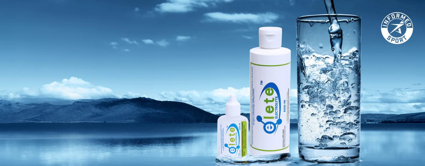 elete Electrolytes | Hydration Drops | Rehydration Drink | Trace Mineral Drops | Recovery | Sports Drink | 480ml Team Refill Bottle | Makes 192 litres | Zero Calories | Zero Sugar