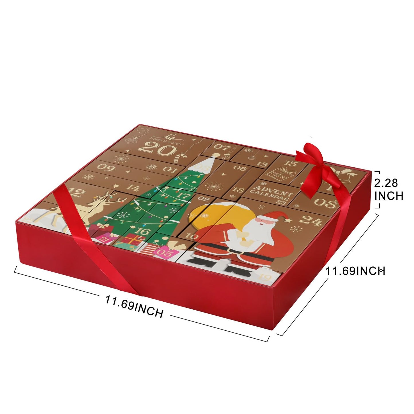 Advent Calendar 2025 BODY & EARTH Holiday Gifts for Women Christmas 24 Days of Beauty Countdow Calendar 24PCS 2025 Skincare Advent Calendar