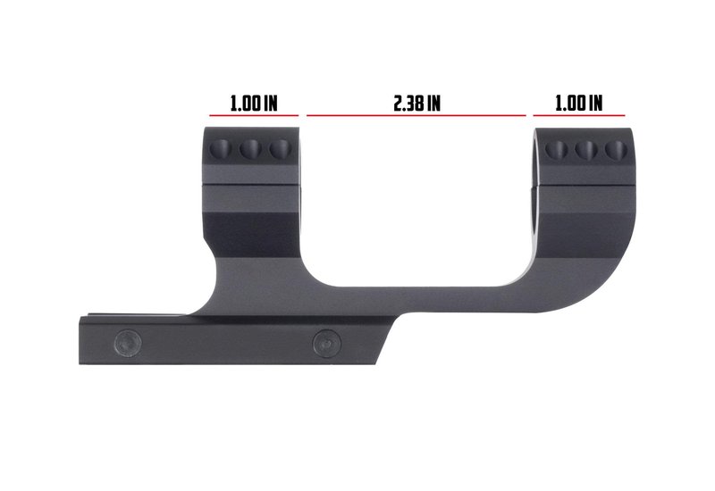 Monstrum Offset Cantilever Dual Ring Scope Mount | 1 inch Diameter