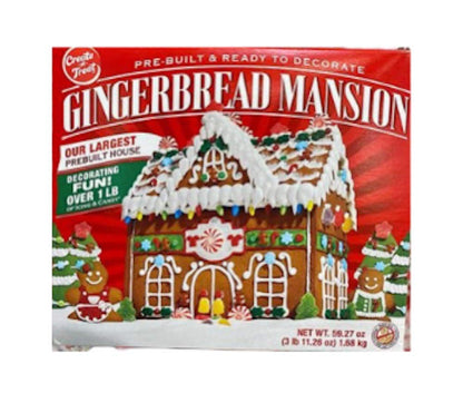 Gingerbread House Kit - Gingerbread Mansion Holiday House Kit - Pre-Built - Ready to Decorate - 3 POUNDS