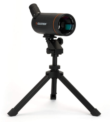 Celestron 52238 Mini Mak 70mm Angled Spotting Scope – Maksutov Spotting Scope – Great for Long Range Viewing – 25–75x Zoom Eyepiece – Multi-Coated Optics – Rubber Armored – Tabletop Tripod Included