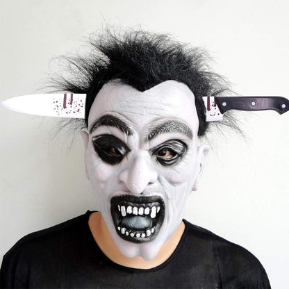 Rotumaty Halloween Scary Costume Accessories Bloody Headband (Bloody Knife/Syringe/Scissors) Funny Headwear Through Head Toys (Knife)