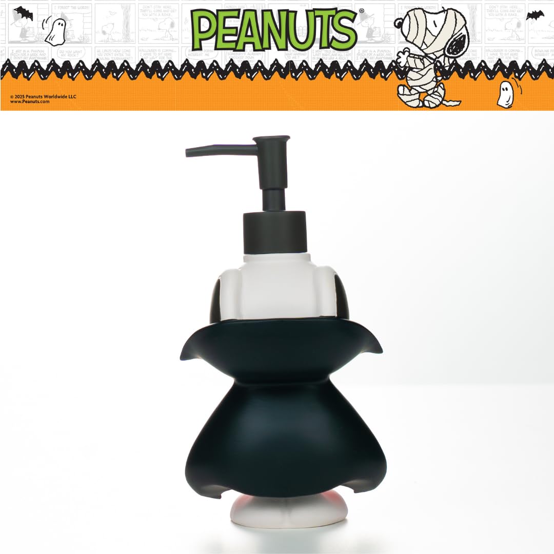 Peanuts Snoopy Vampire Halloween Soap/Lotion/Hand Sanitizer Resin Pump Dispenser, 14.81 Ounces, (Officially Licensed Product) by Franco Collectibles