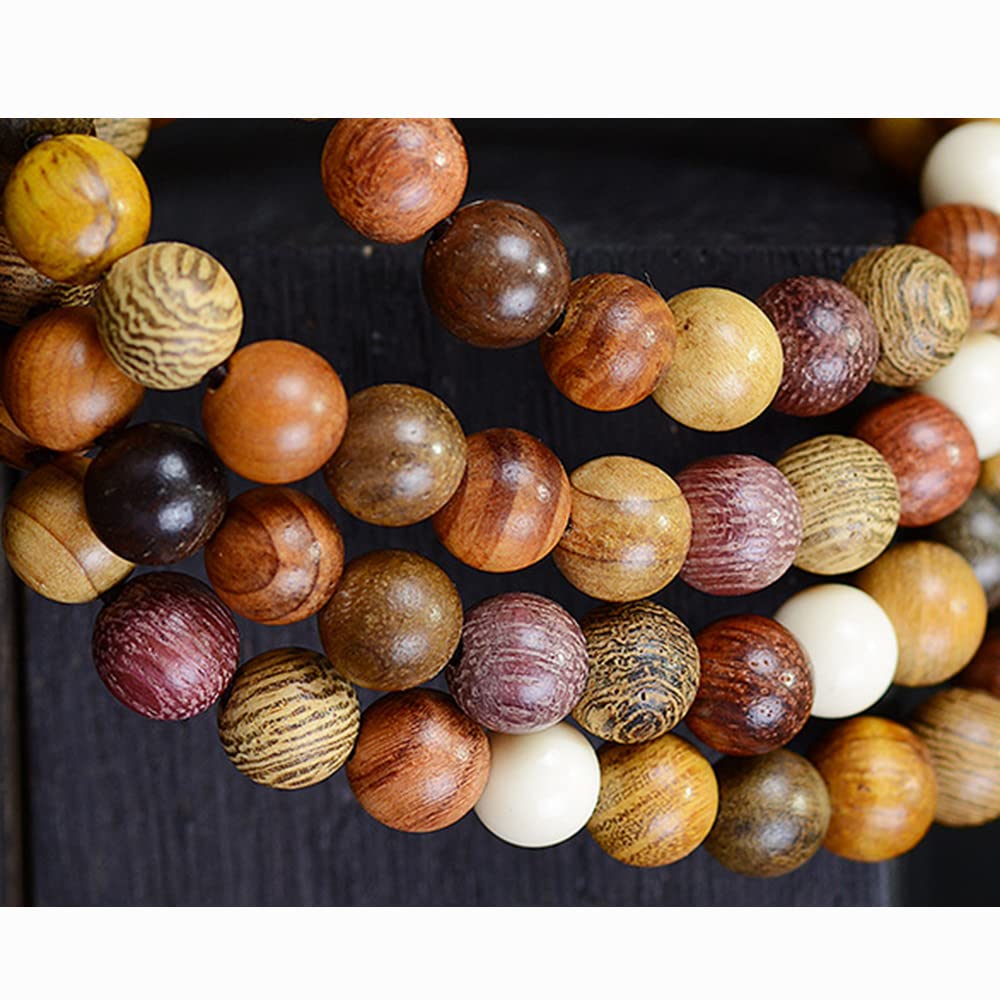 CarpenterC 200pcs 10mm Gorgeous Natural Round Polished Rosewood Loose Beads for Jewelry Making DIY Handmade Crafts