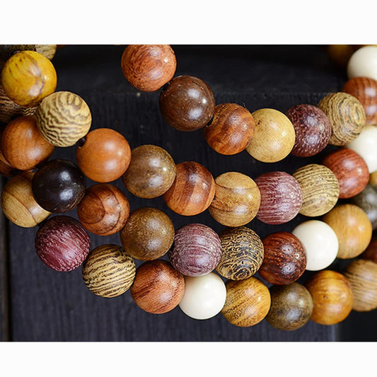 CarpenterC 200pcs 10mm Gorgeous Natural Round Polished Rosewood Loose Beads for Jewelry Making DIY Handmade Crafts