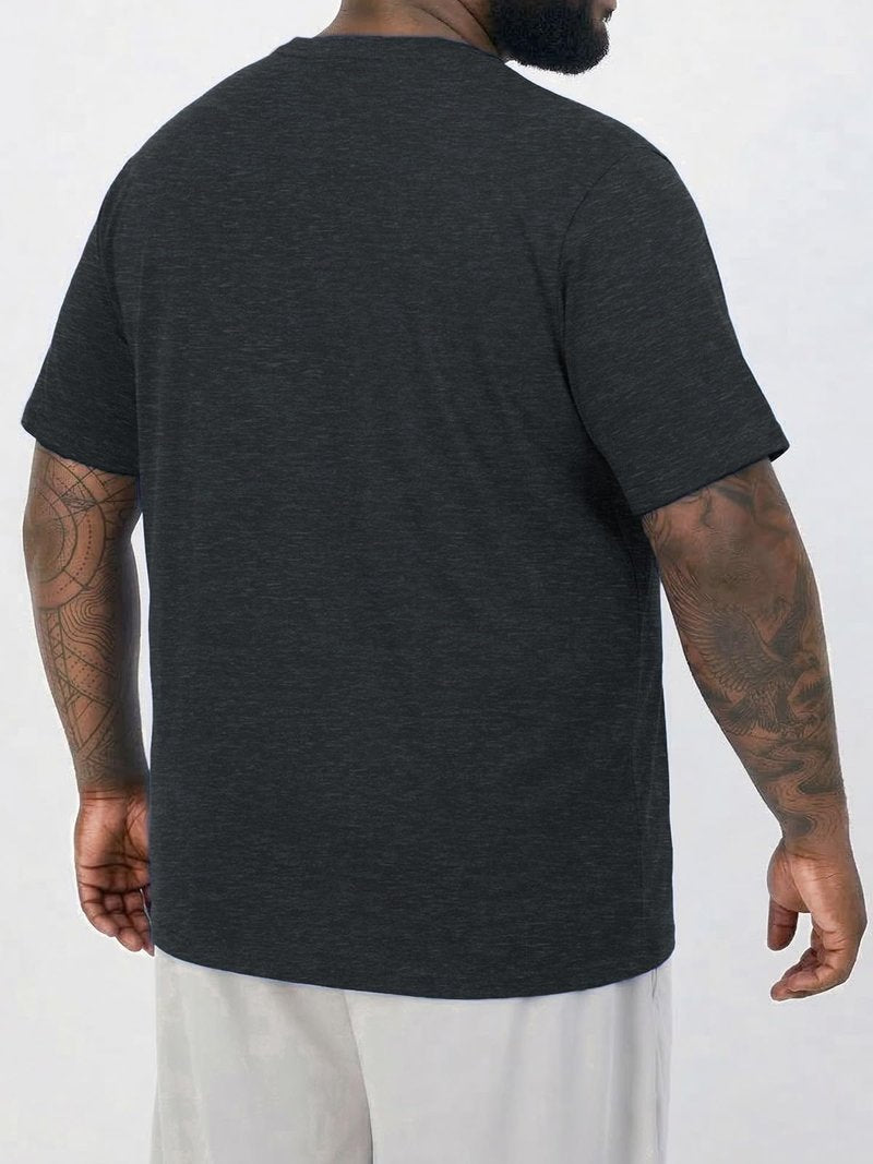 Feiersi Men’s Big and Tall Stretch Short Sleeve T-Shirt Lightweight Casual Crew Neck Plus Size Tops 2 Pack 2XL-5XL