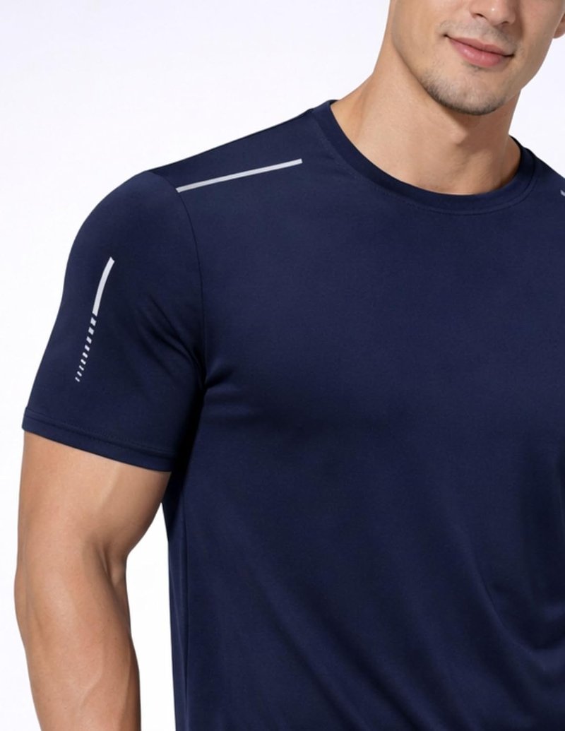 Men's Active Quick Dry Crew Neck T-Shirts - 5 Pack Athletic Workout Tees | Short Sleeve, Lightweight & Breathable