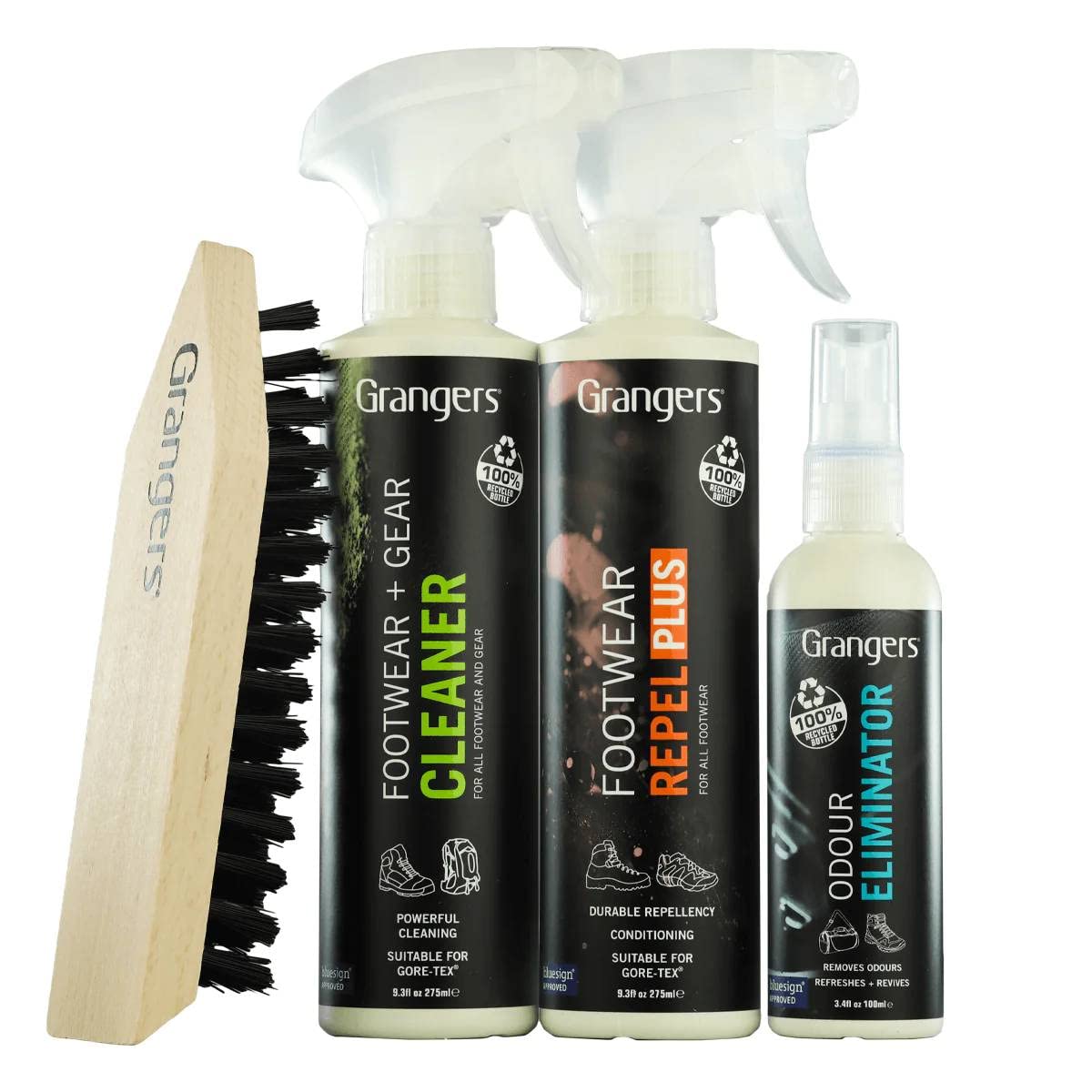 Granger's Footwear Care Kit | Complete Eco-responsible Cleaning and Waterproofing for all Outdoor Footwear