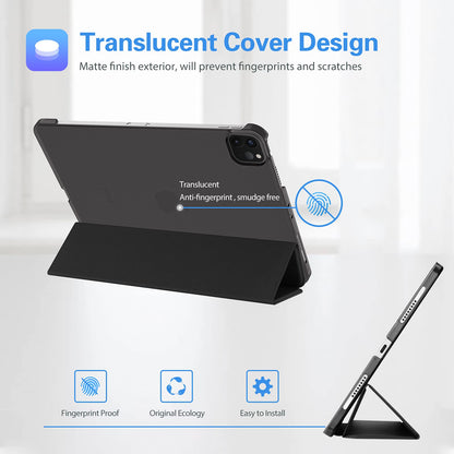 ProCase Case for iPad Pro 12.9" 6th/5th/4th/3rd Gen/iPad Air 13" (M3/M2), Cover for iPad Pro 12.9 Inch 2022 2021 2020 2018/ iPad Air 13 Inch 2025 2024, Slim Stand Hard Back ShellBlack