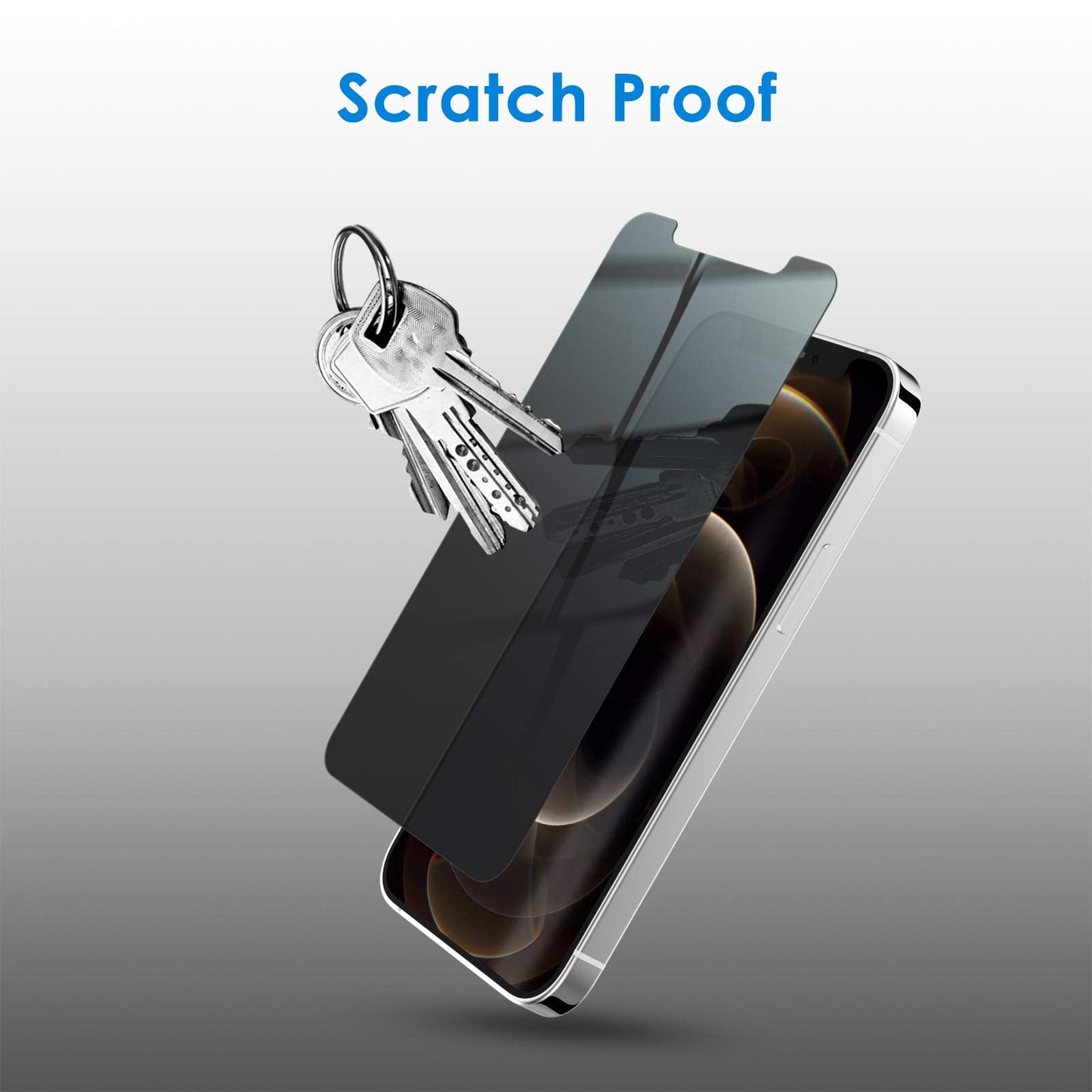 JETech Privacy Screen Protector for iPhone 11 and iPhone XR 6.1-Inch, Anti Spy Tempered Glass Film, 2-Pack