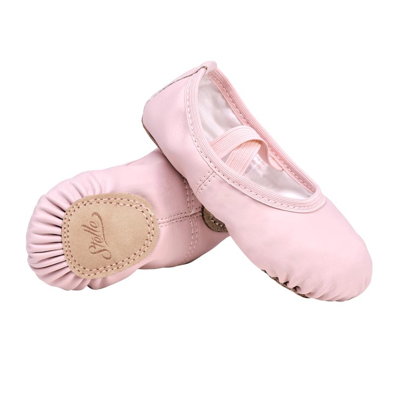 Stelle Ballet Shoes for Girls Toddler Ballet Slippers Soft Leather Boys Dance Shoes for Toddler/Little Kid/Big Kid(Pink, 10MT)