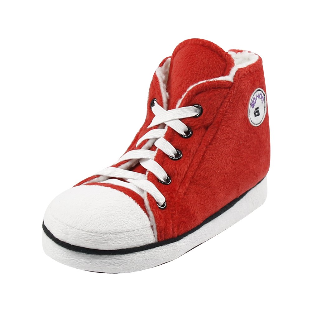 Gohom Women's Indoor Slippers Sneakers Boots House Warm Winter Halloween Slippers Boots Red Size 8