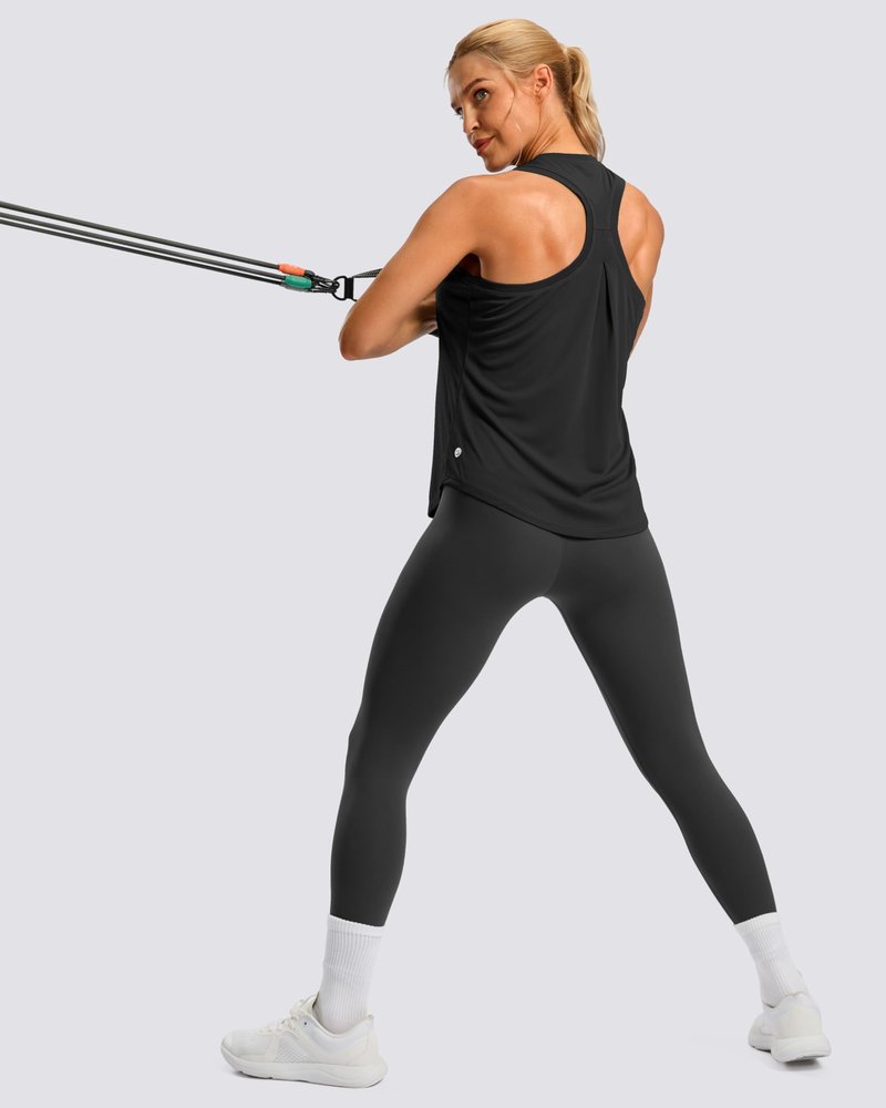 G Gradual Women's Workout Tank Tops Racerback Athletic Yoga Tops Loose Fit Sleeveless Running Gym Sports Shirts for Women(Black,XXL)
