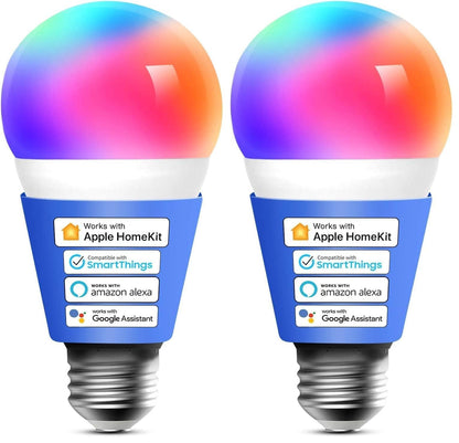 meross Smart Light Bulb, Smart WiFi LED Bulbs Compatible with Apple HomeKit, Siri, Alexa & Google Home, E26 2700K-6500K, 900 Lumens RGBWW 60W Equivalent, 1 Pack